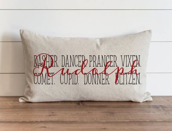 Rudolph & Friends Pillow Cover.