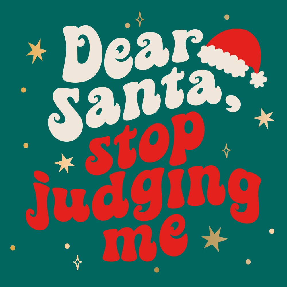 Stop Judging Me Christmas Cocktail Napkins