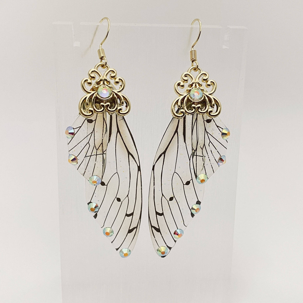Handmade Fairy Wings Earrings Insect Butterfly Wing: D