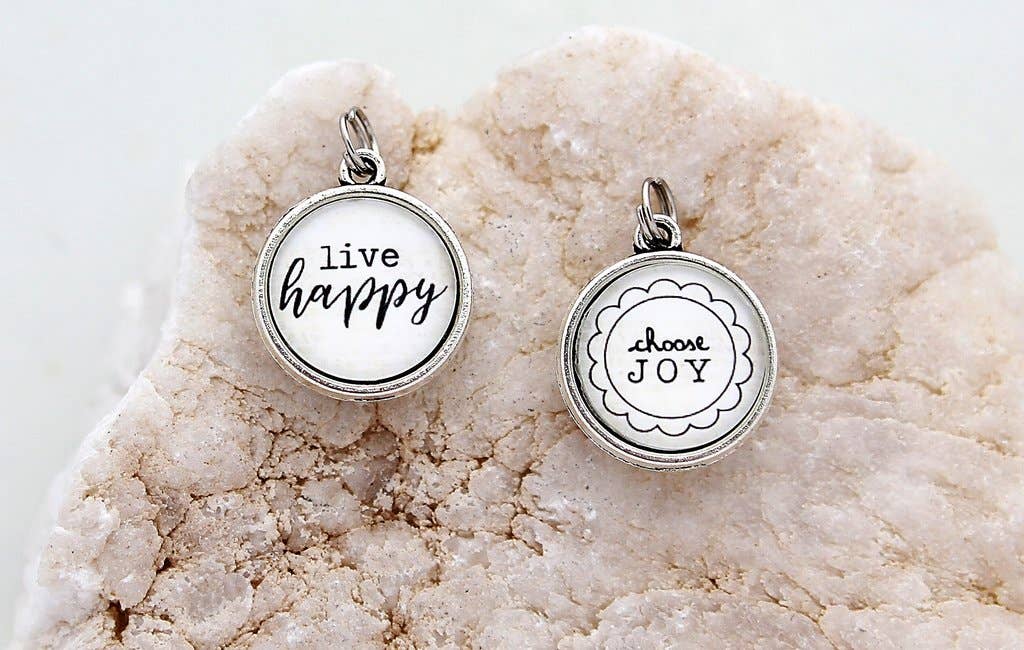 Choose Joy Double Sided Round Charm