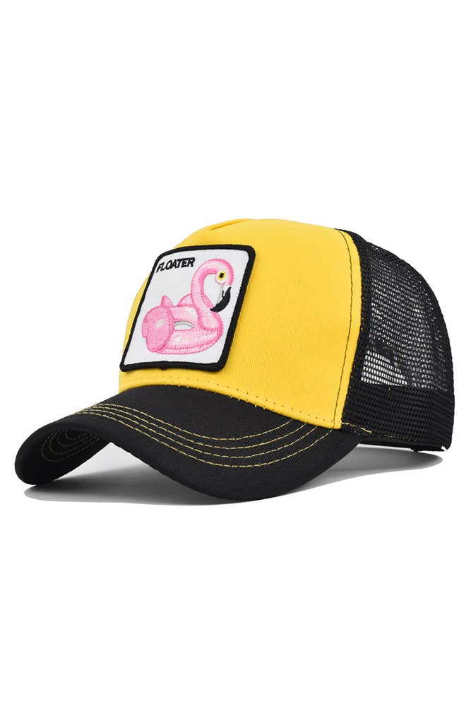 Floater Pink Swan Embroidery Baseball Cap