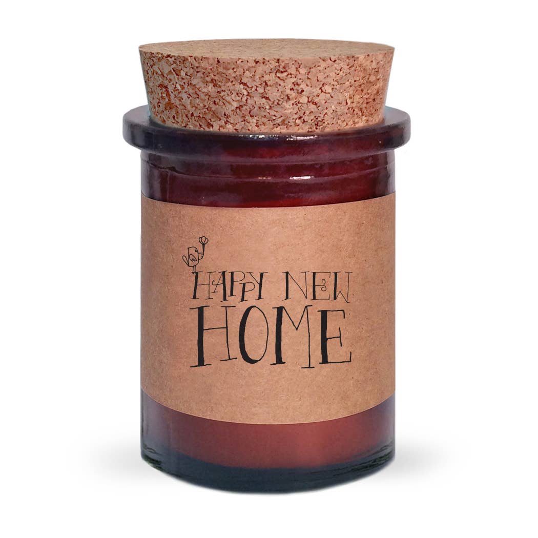 Happy New Home Amber Jar Soy Candle