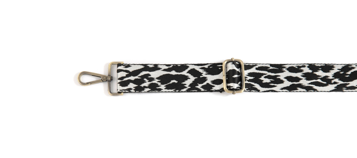 Pattern Guitar Strap - Black and White