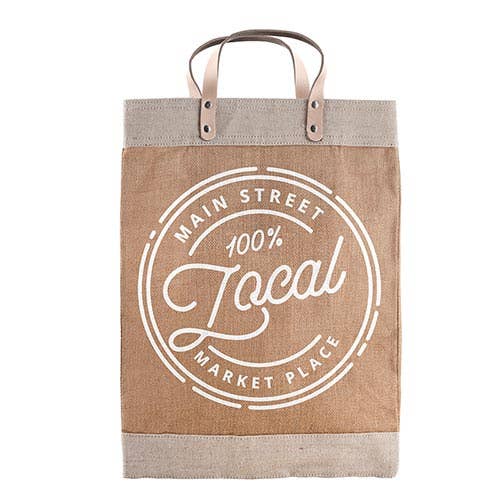 100% Local Market Jute Tote