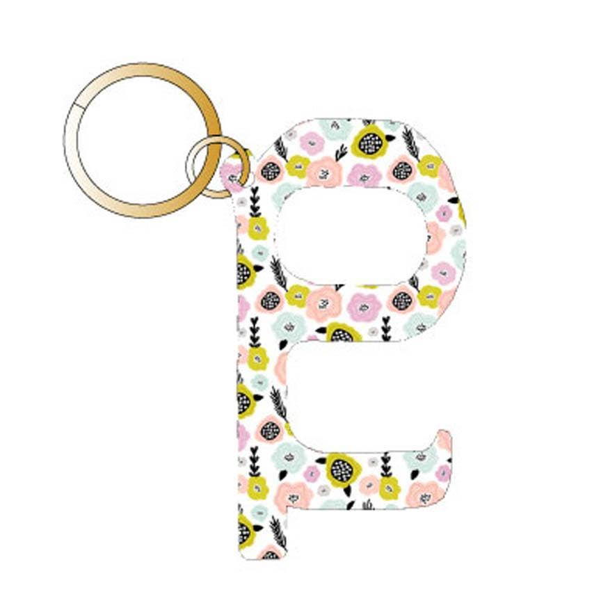 Pastel Flowers Hands Free Key Chain and Door Opener