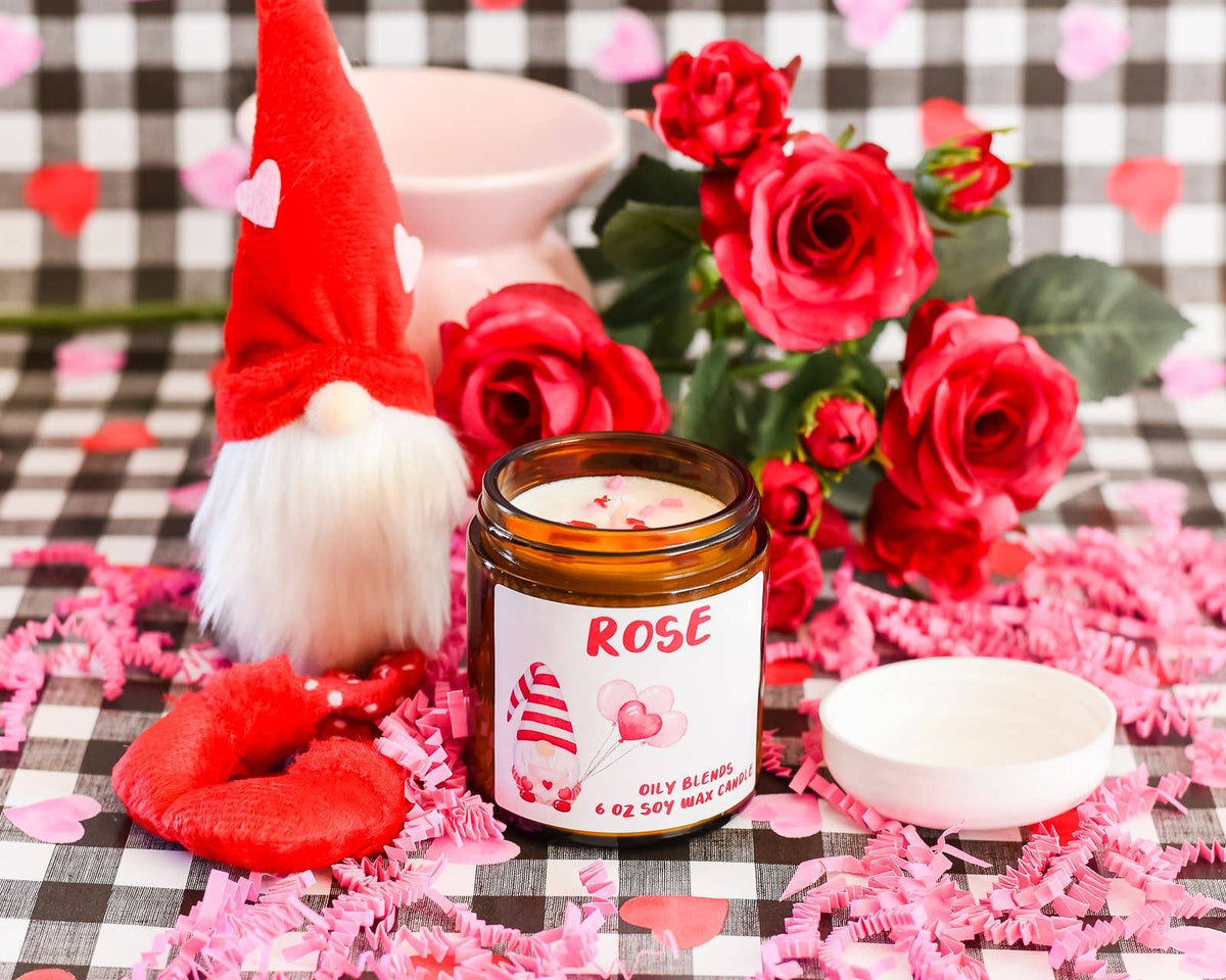 Valentines Day Gnome - 25 Hour Burn Time Soy Wax Candles