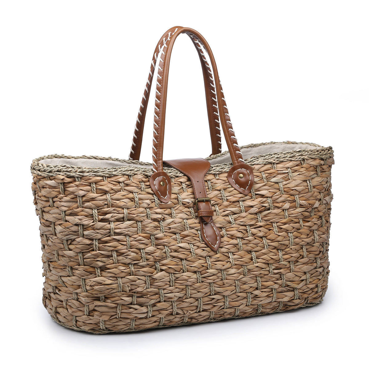 Oversized Natural Seagrass Tote