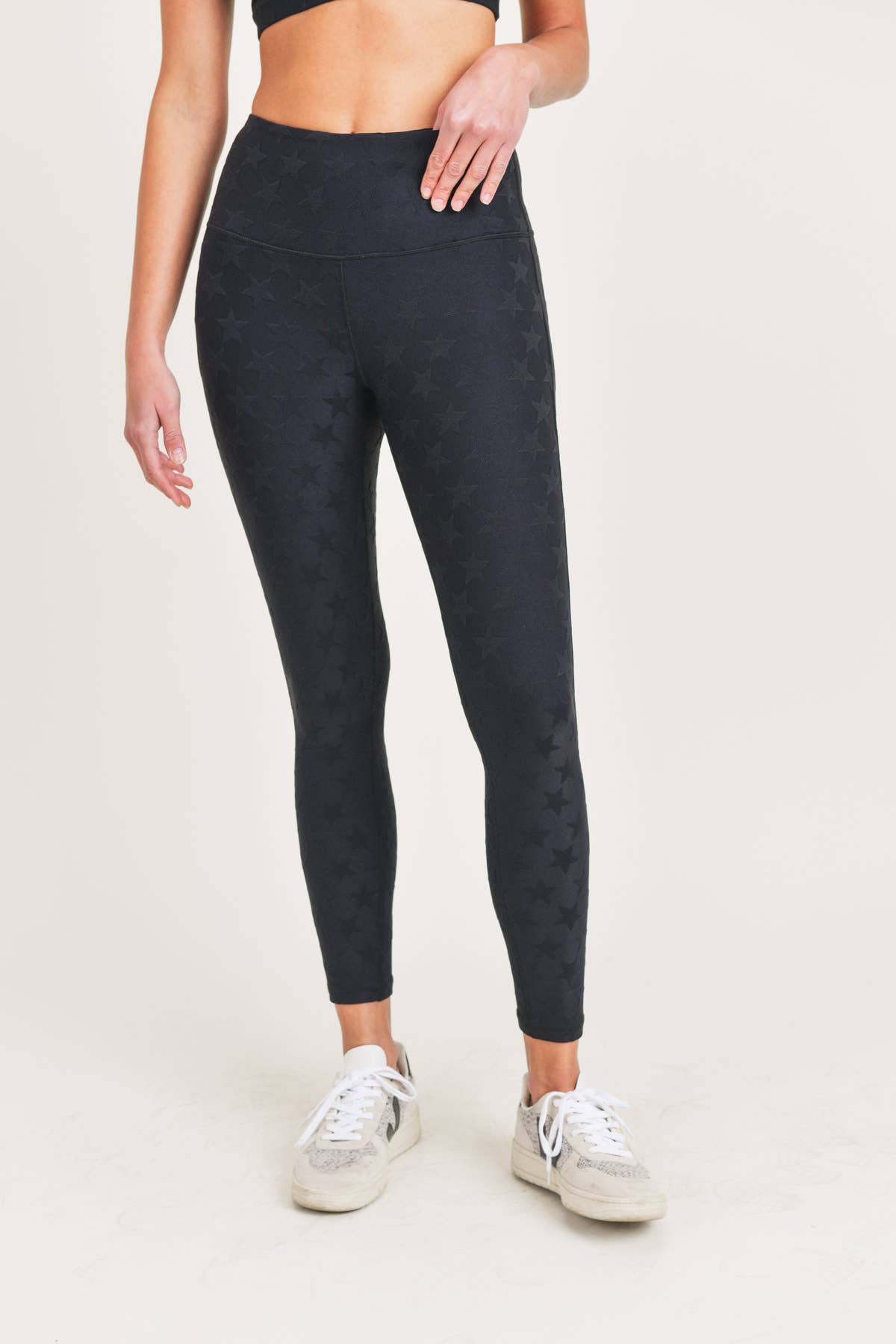 Textured Star Jacquard TACTEL® High-Waisted Leggings