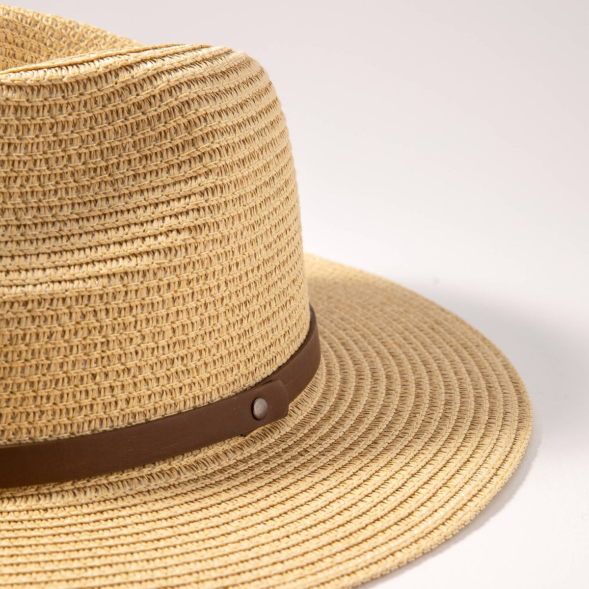 Straw Fedora Hat-Natural