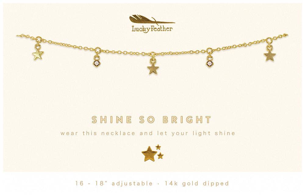 Dangle Necklace Gold - SHINE SO BRIGHT