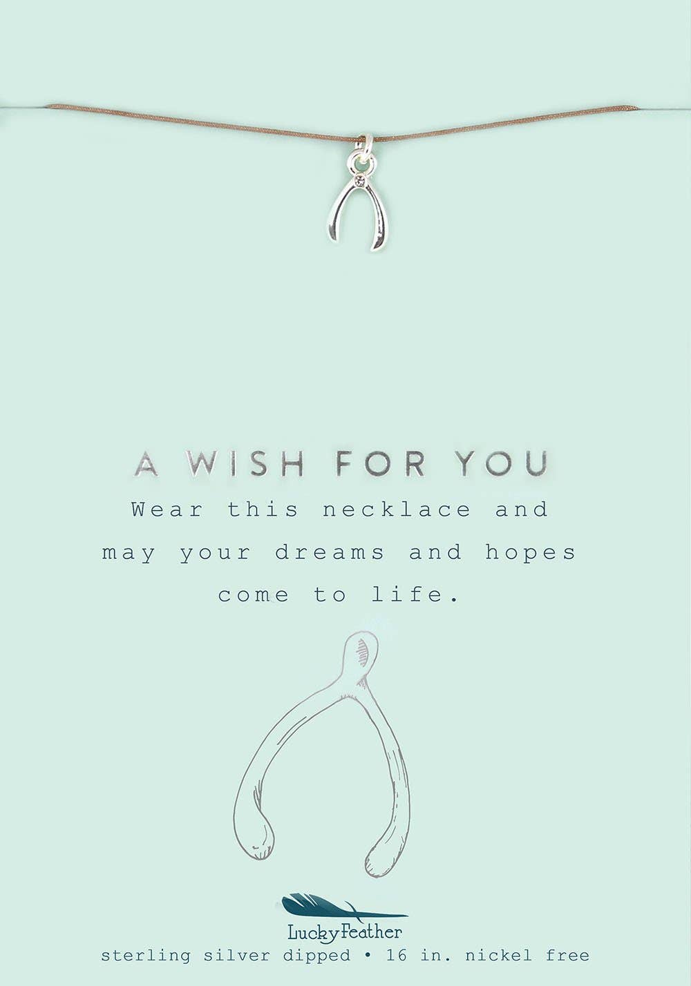New Moon Silver Necklace - WISHBONE