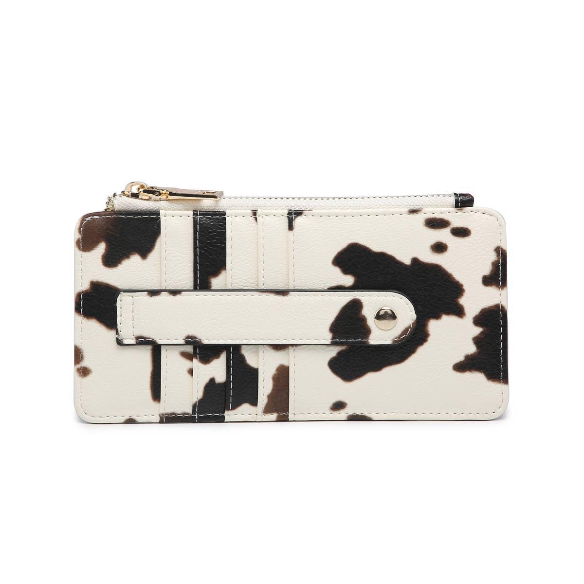 Saige Slim Card Holder Wallet in Animal Print