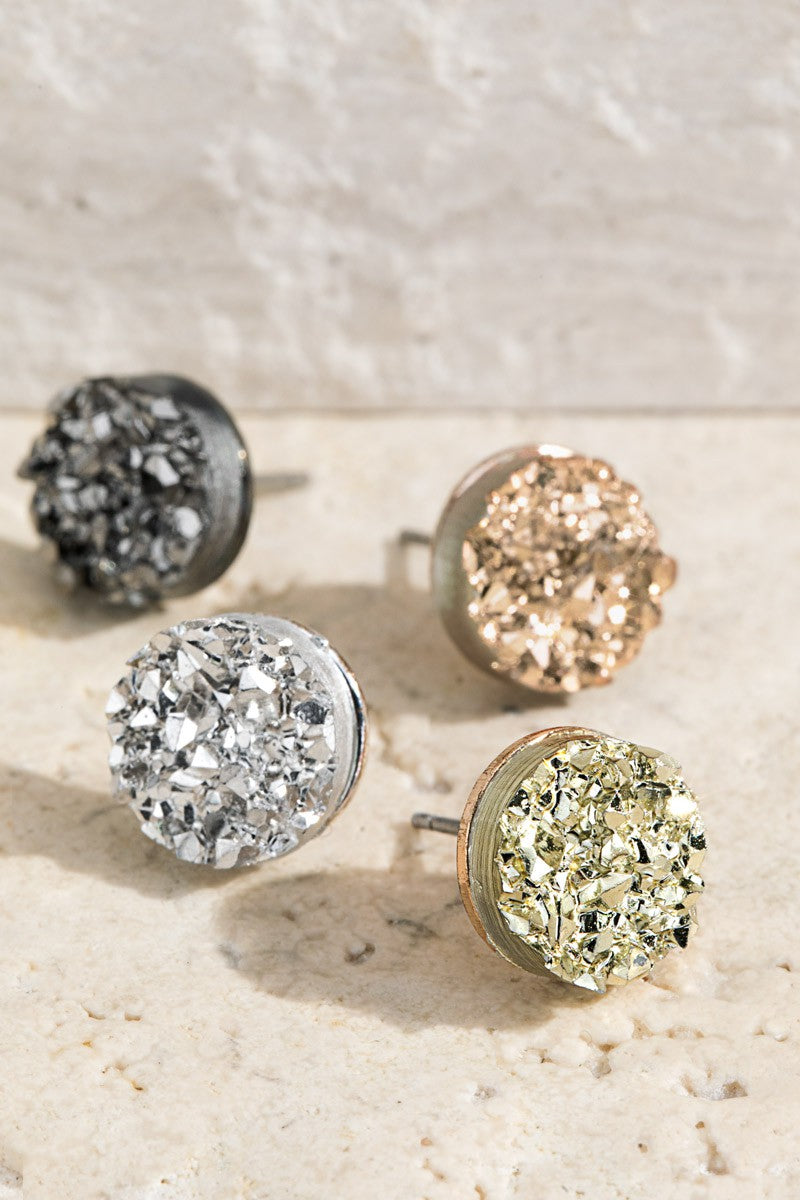 Druzy Stud Earrings