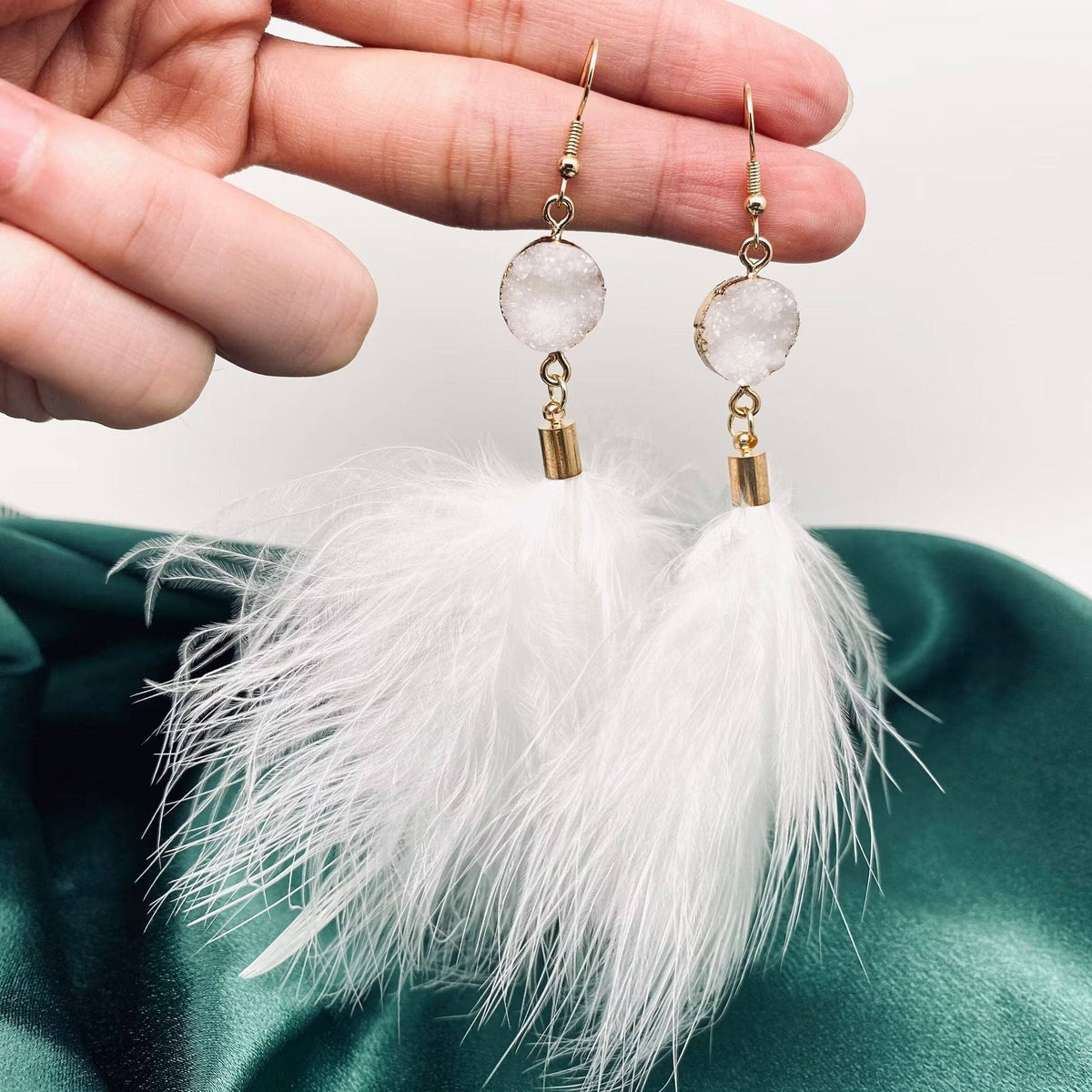 Temperament Feather Tassels Earrings