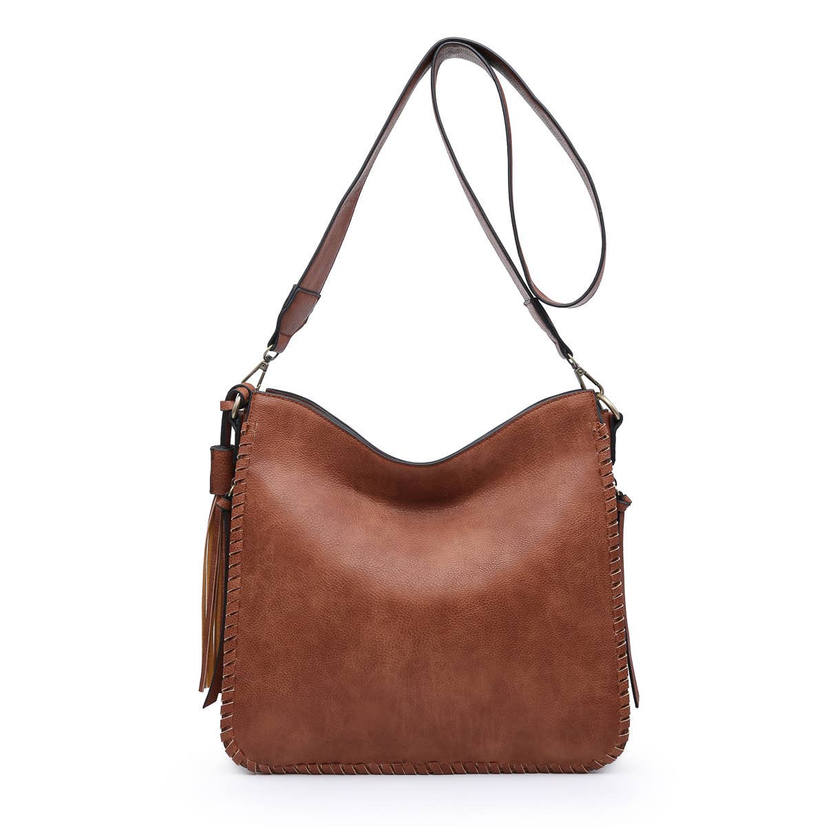Nina Whipstitch Crossbody-Brown
