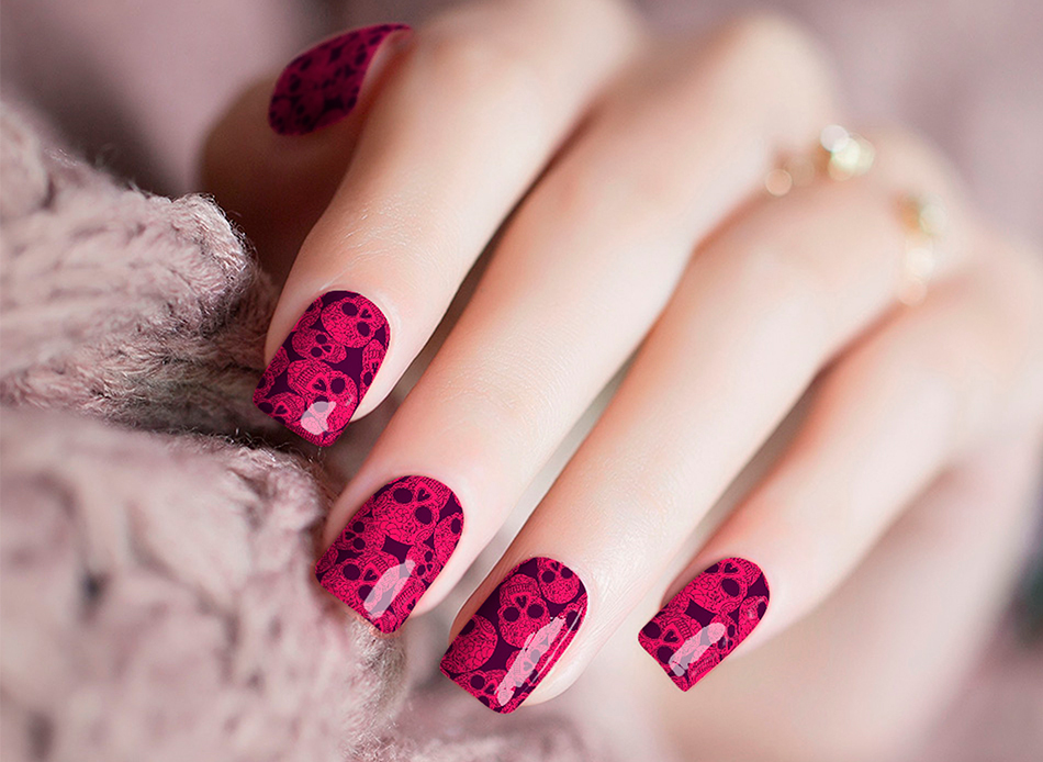 Skulls Nail Polish Stickers