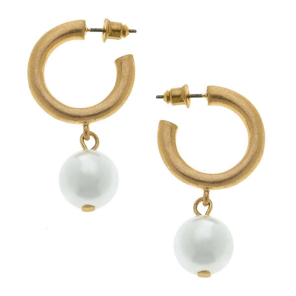 Drop Hoop Earrings