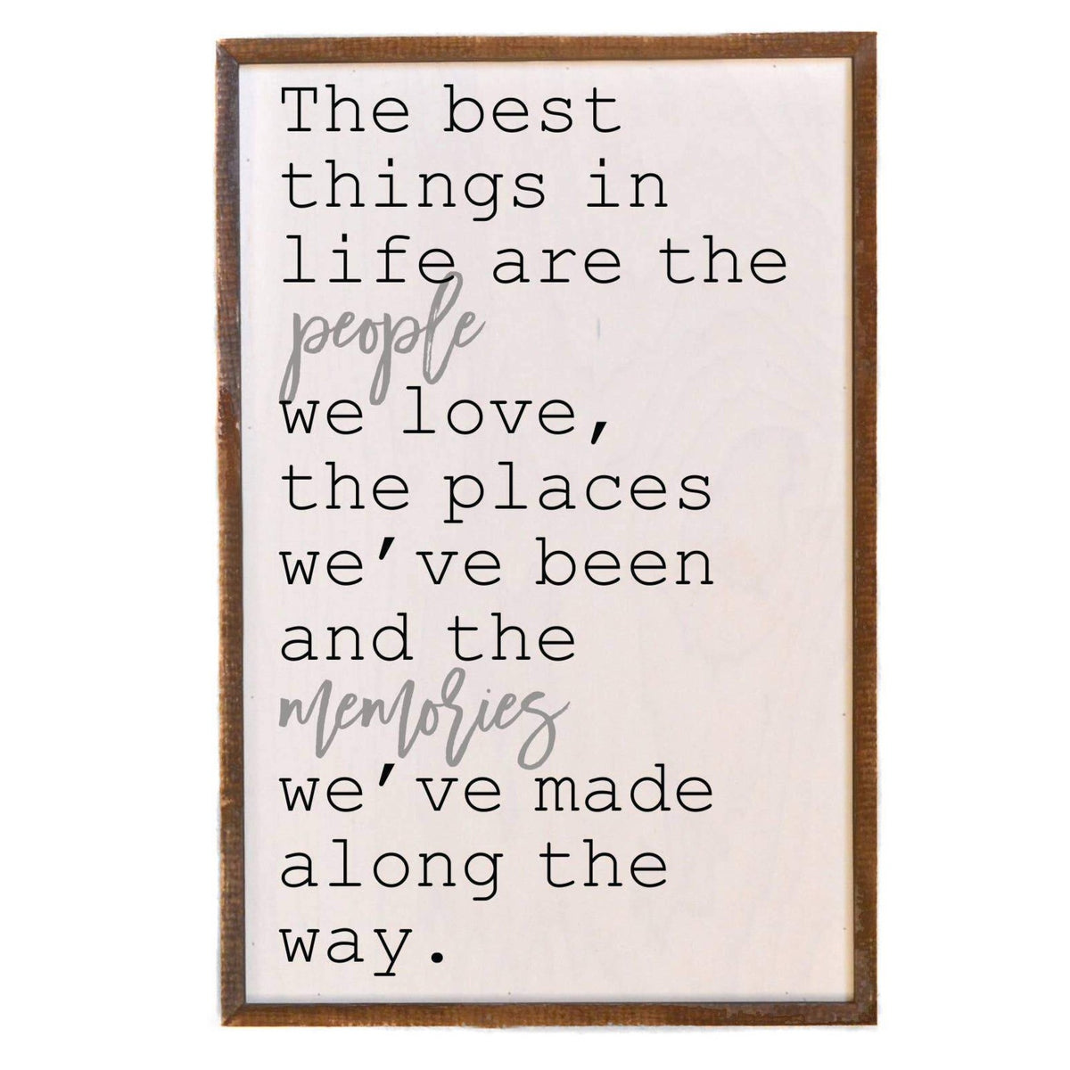 The Best Things In Life Wooden Wall Hanging