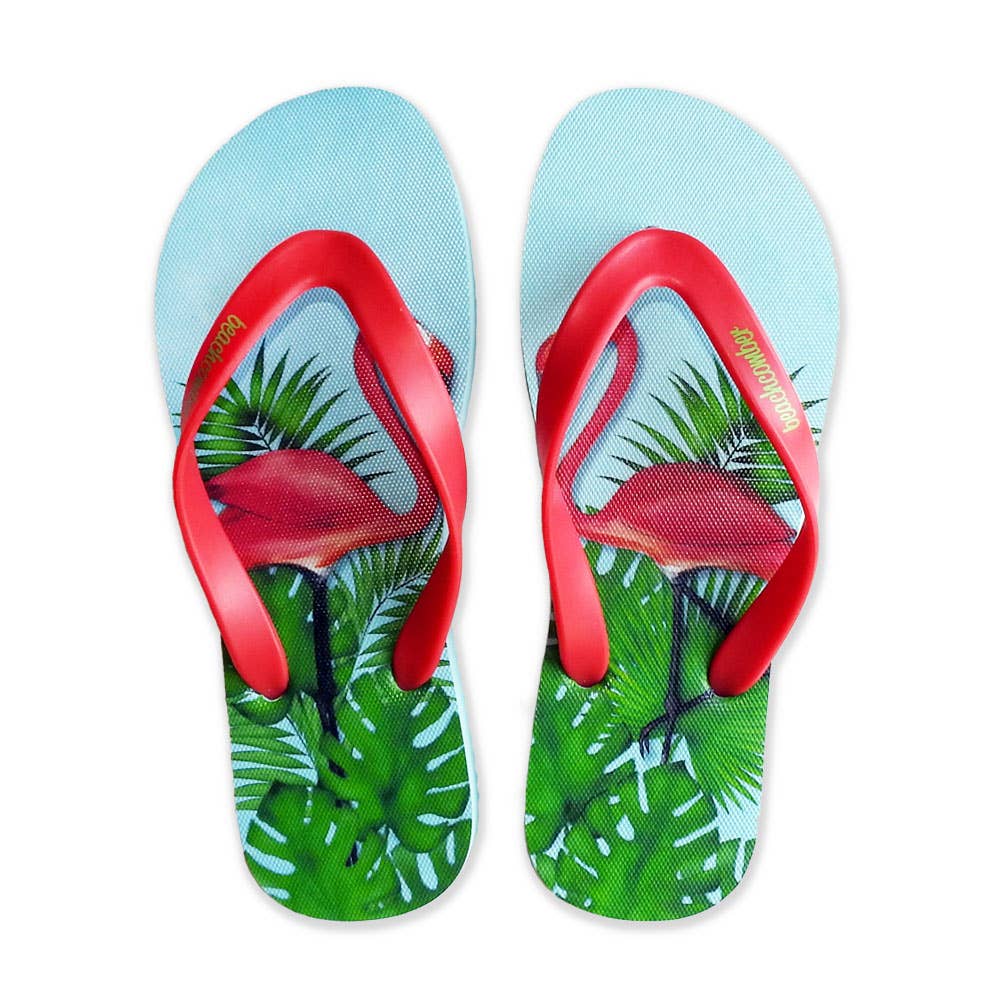 Flamingos Natural Rubber Flip Flops