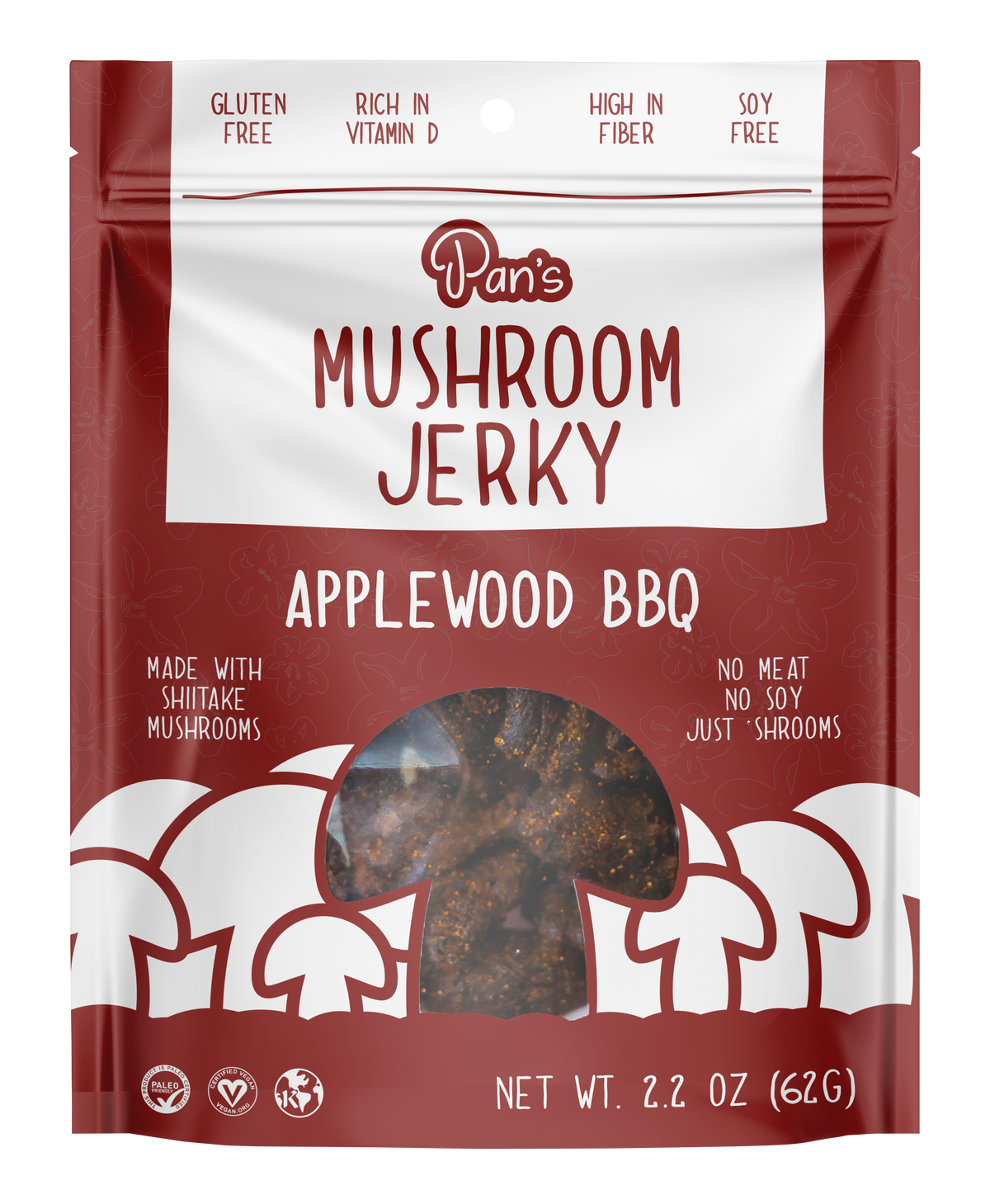 Pan's Mushroom Jerky - Applewood BBQ Pan's Mushroom Jerky