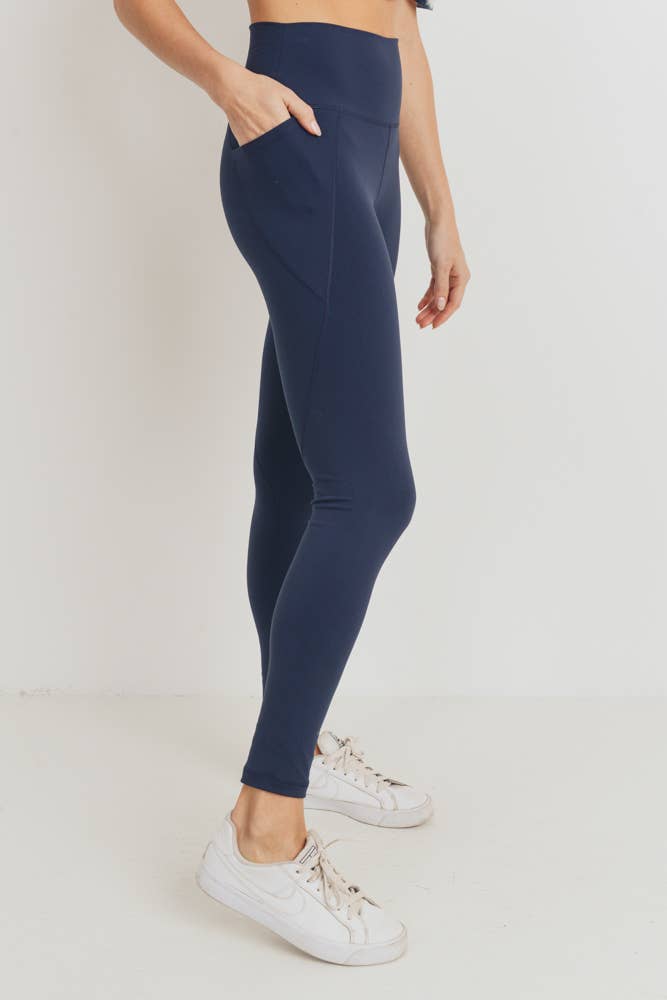 Tapered Band Essential Solid Highwaist Leggings