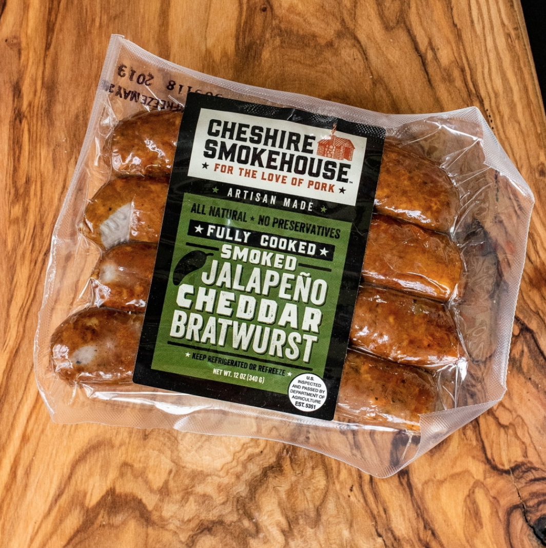 Smoked Jalapeno & Cheddar Bratwurst (Fully Cooked)
