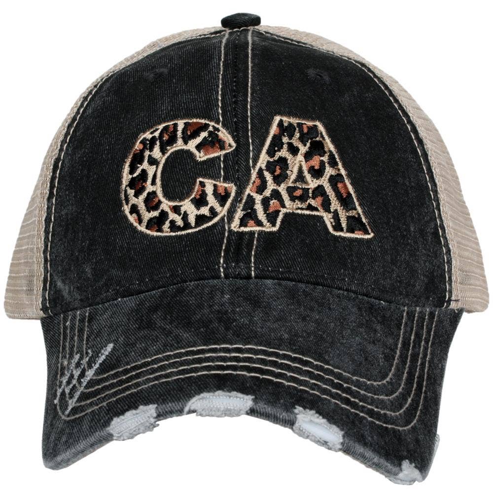 CA California Leopard State Hat