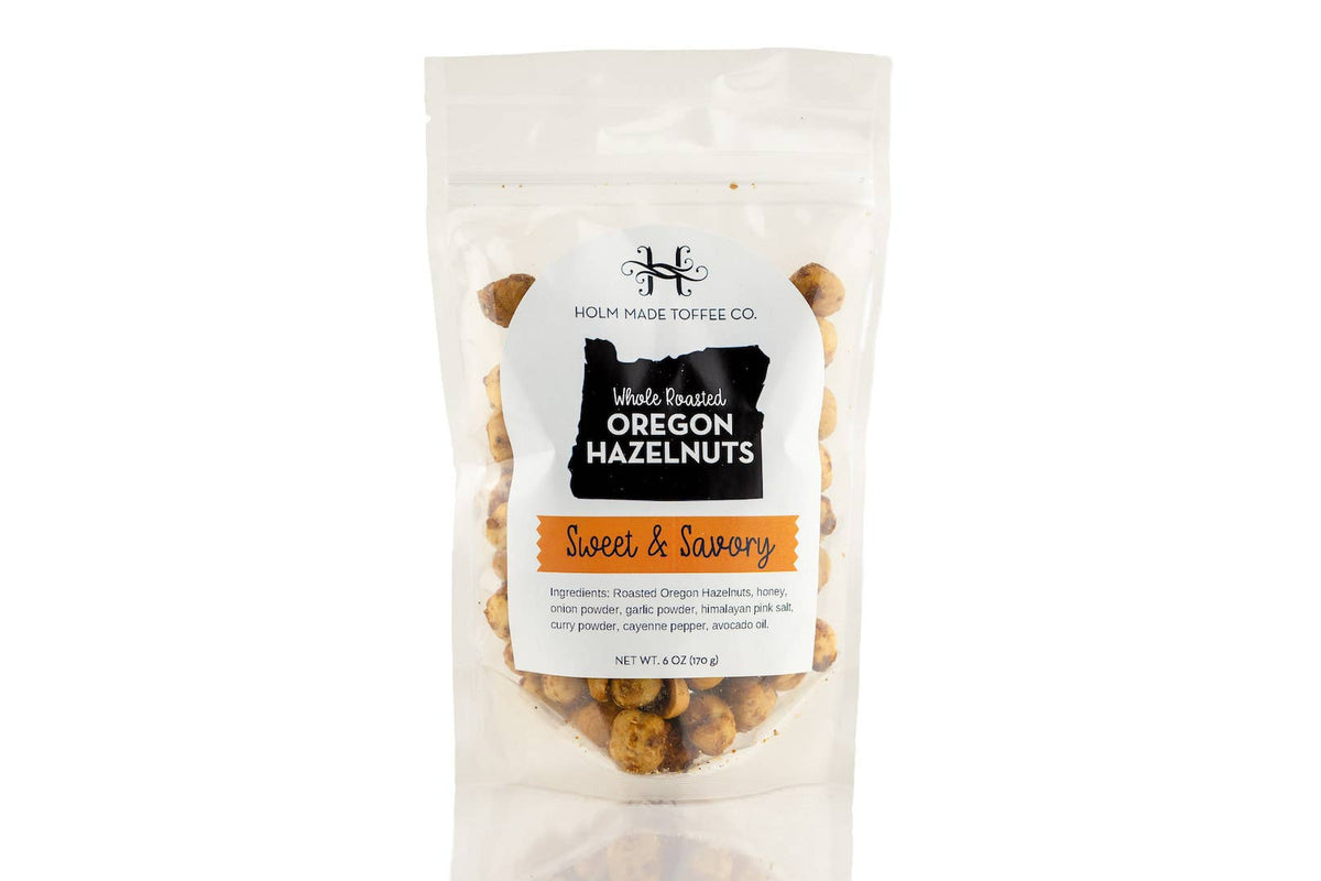 Whole Roasted Oregon Hazelnuts - Sweet and Savory