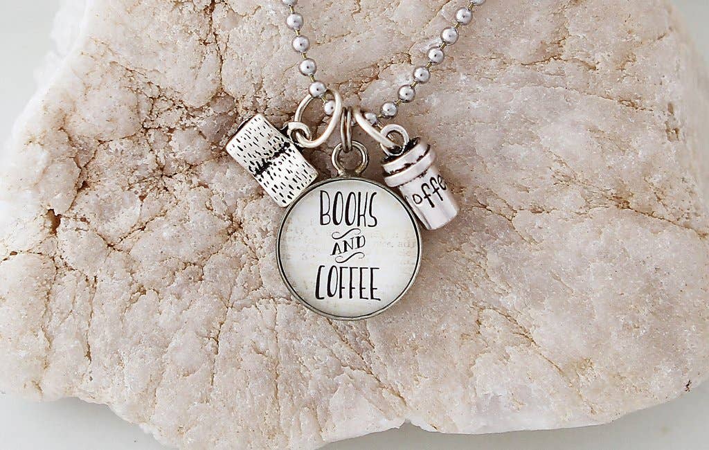Books and Coffee Necklace