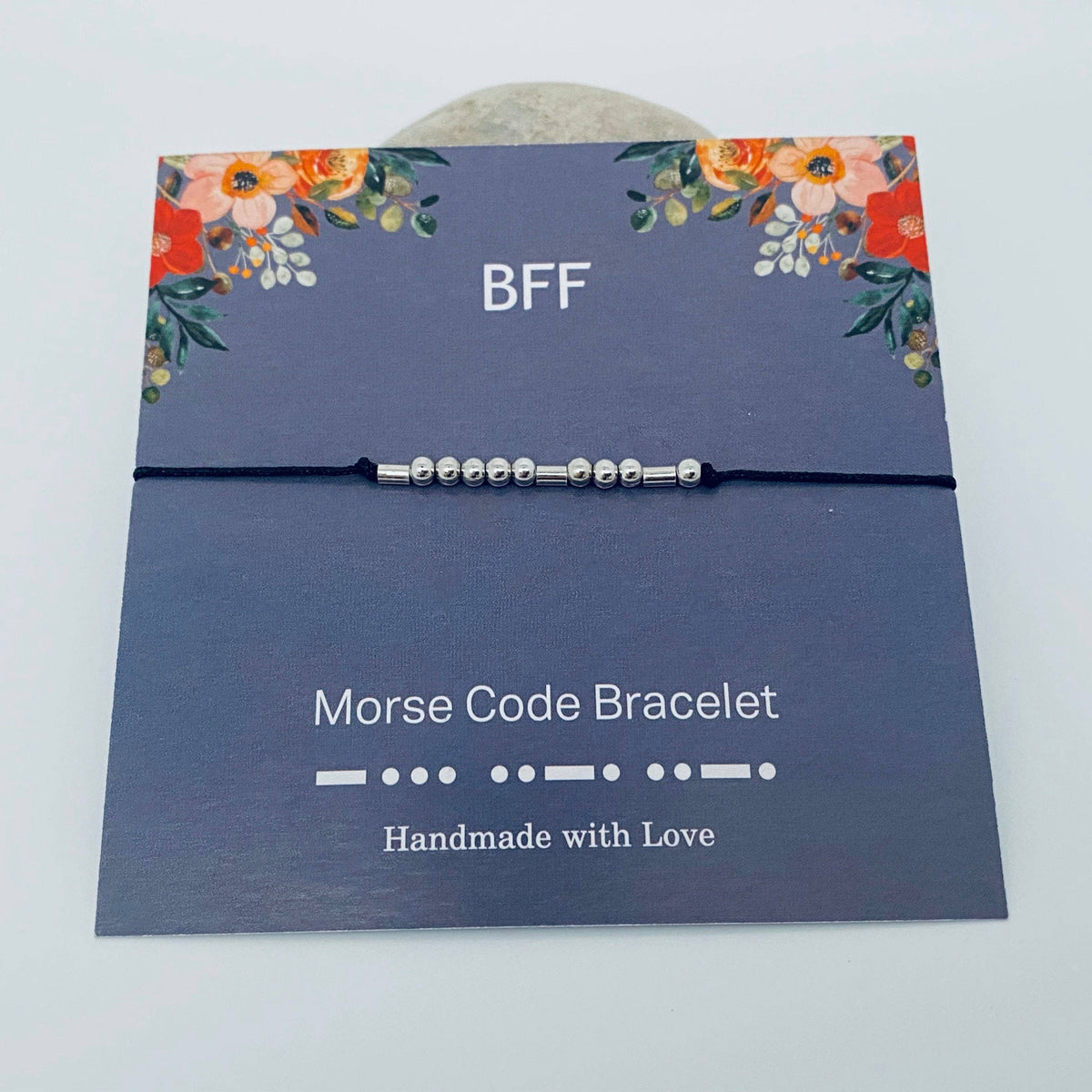 BFF Morse Code Stretch Bracelet