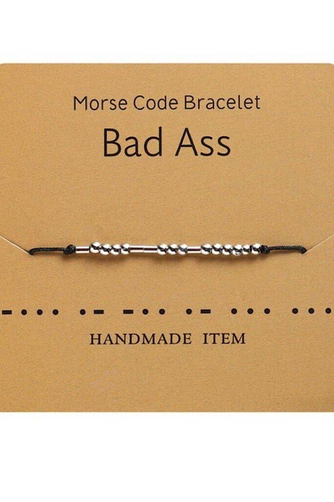 Morse Code Bracelets-Bad Arse