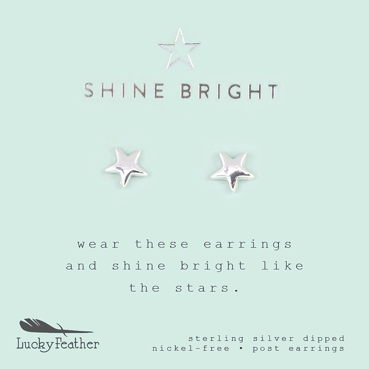 New Moon Silver Earrings - SHINE/STAR 1 pc