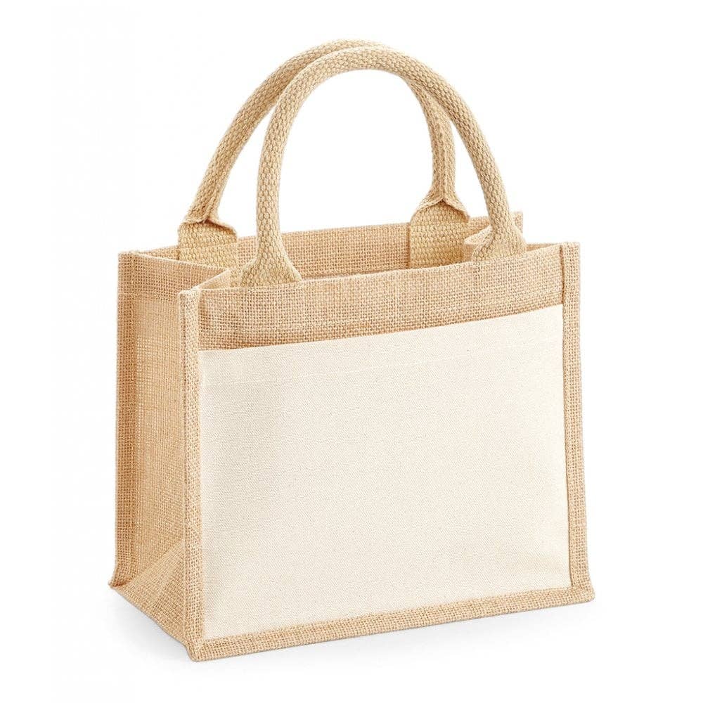 Jute Bag with Polyester Pocket