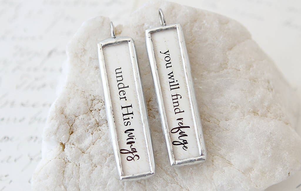 Under His Wings Soldered Art Charm