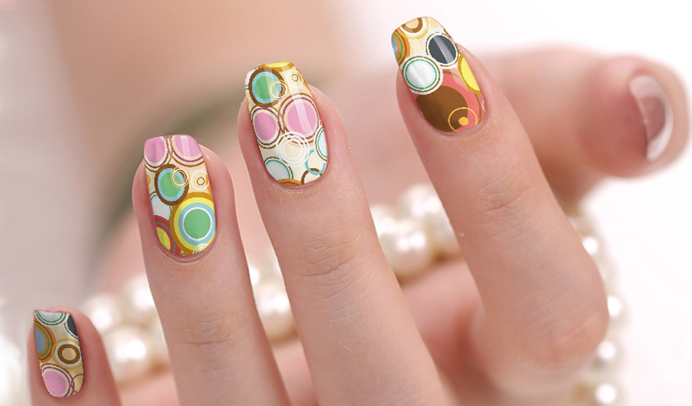 Circle Fun Nail Polish Stickers