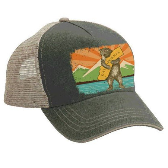 California Mountain Bear Trucker Hat