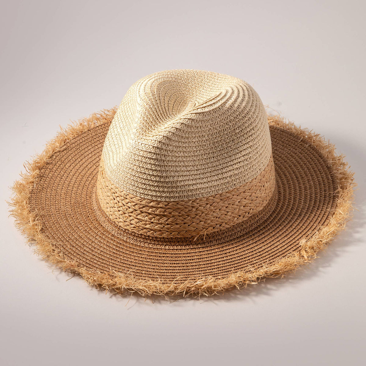 Two Tone Western Straw Hat