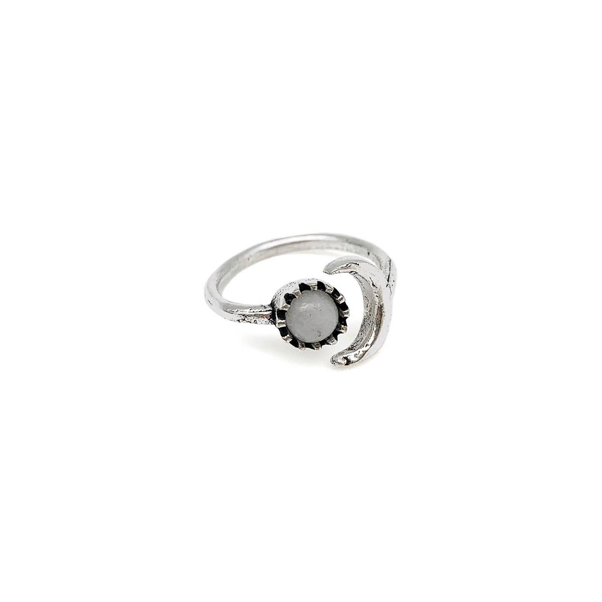 Tanvi Collection Ring - Silver with Moonstone