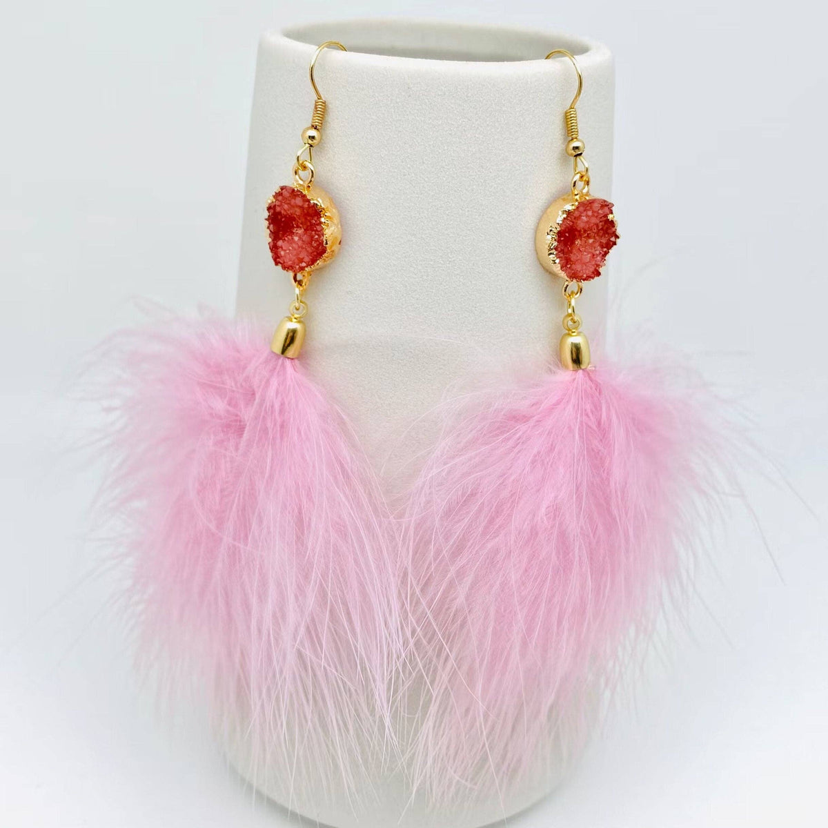 Temperament Feather Tassels Earrings