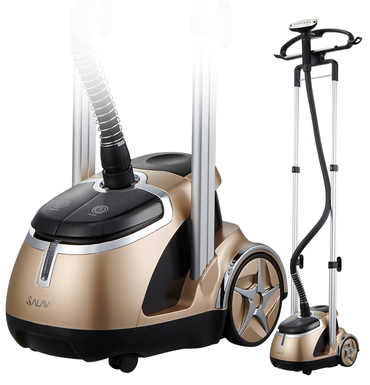 Professional Dual Bar Garment Steamer with Foot Pedals