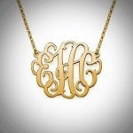 1" Script Monogram Necklace in Vermeil