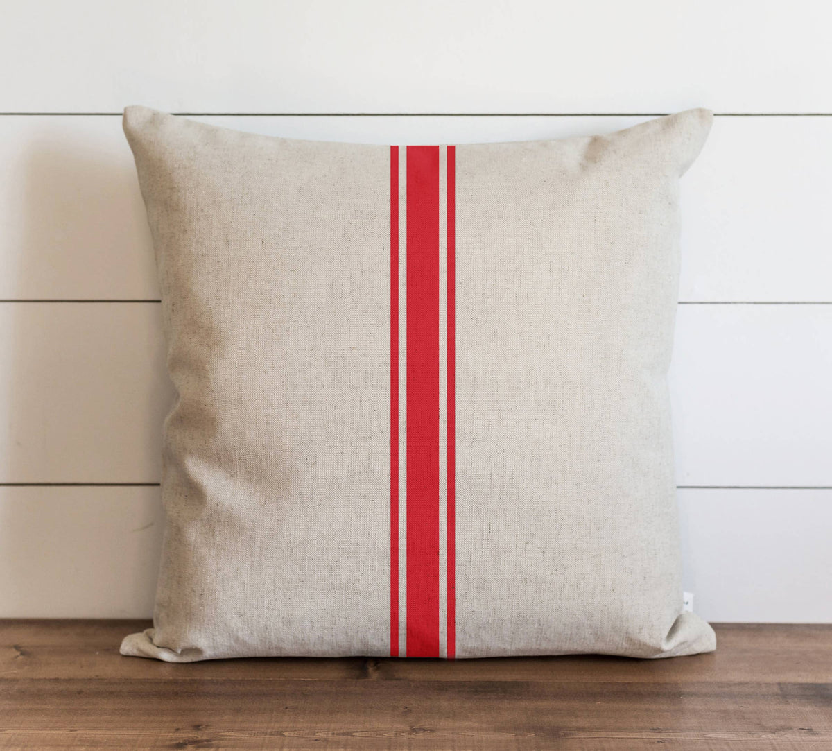 SALE! Red Grain Stripe Pillow Cover