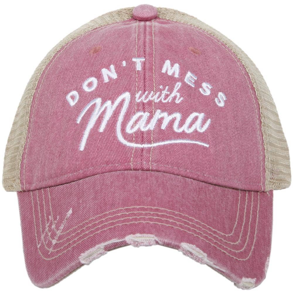 Don't Mess with Mama Trucker Hat-Pink