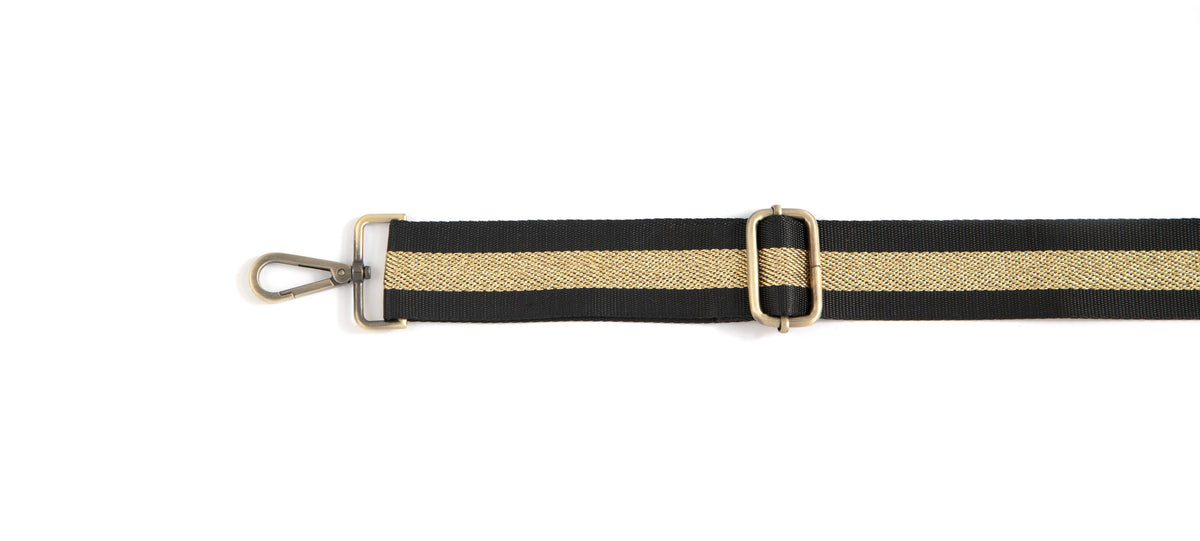 Stripe Guitar Strap - Gold