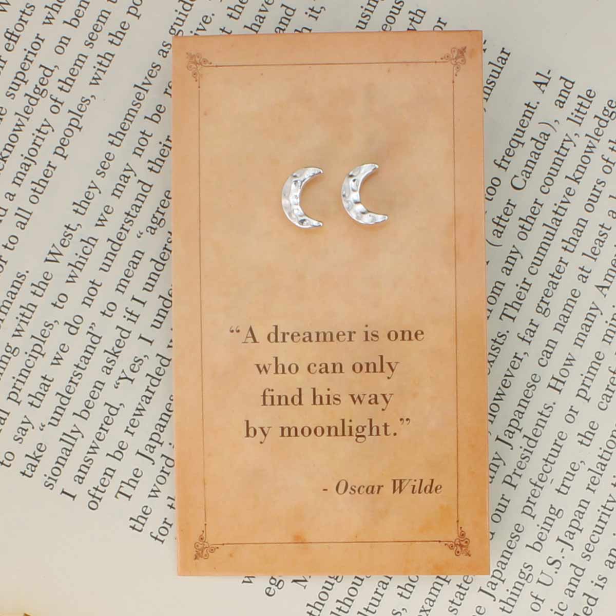 Moon Post Earrings