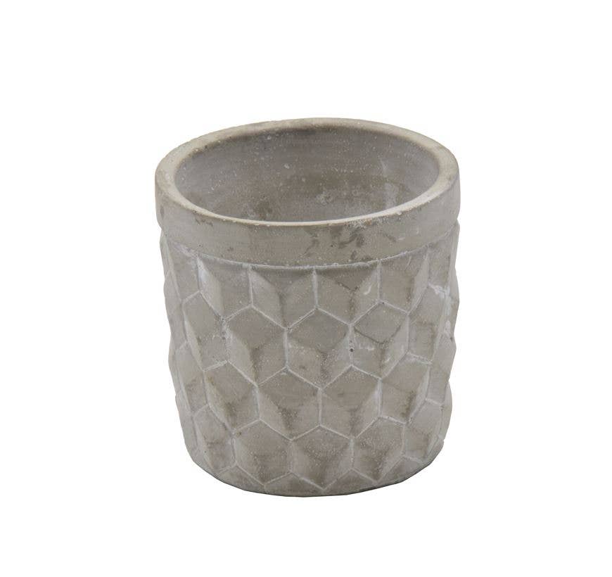 Small Geometric Cement Planter