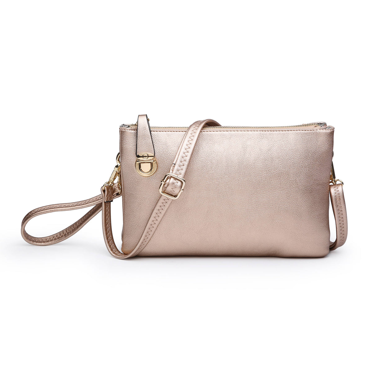 Sarahz Crossbody/Clutch w/ Top Zip & Lock Closure