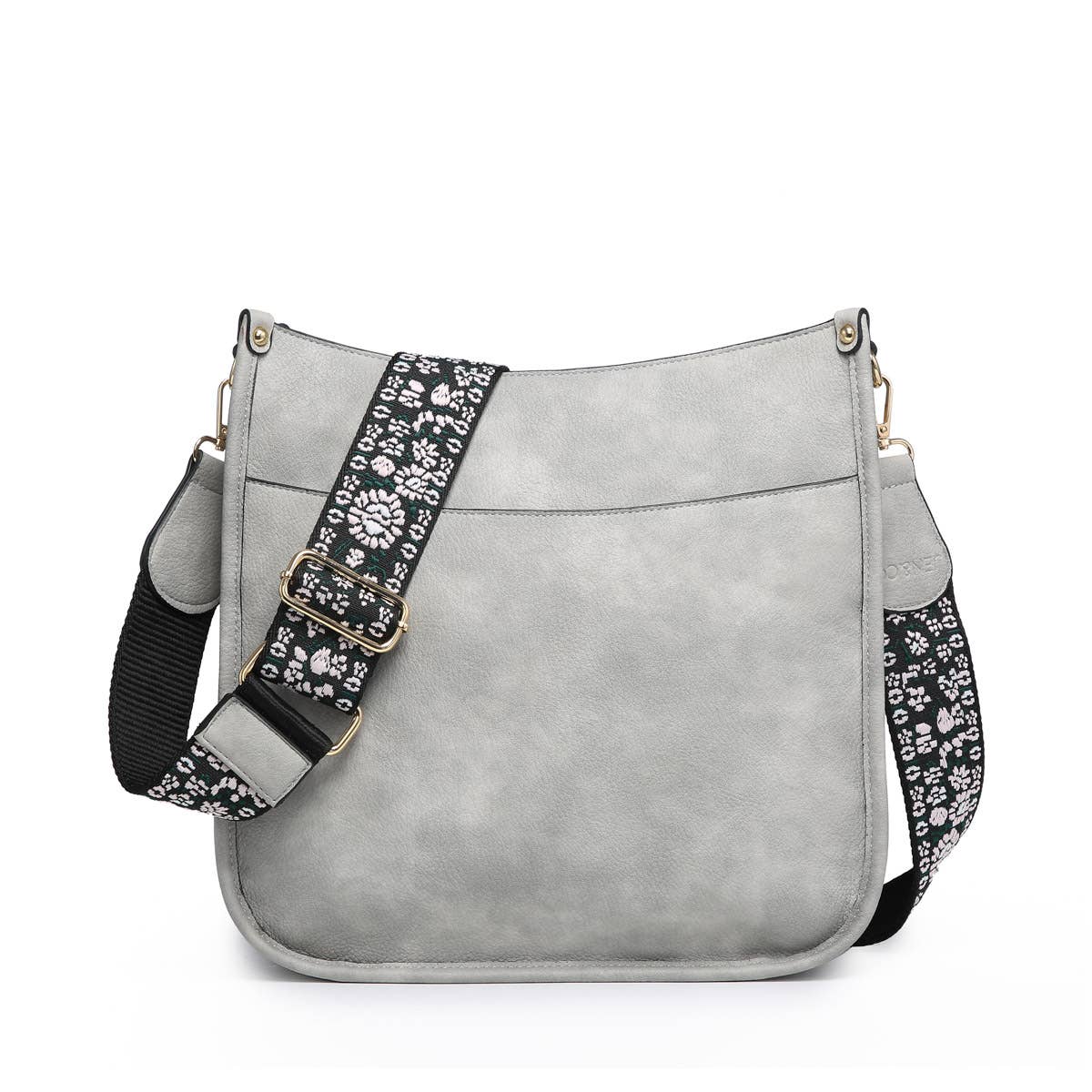 Crossbody with Guitar Strap-Light Grey