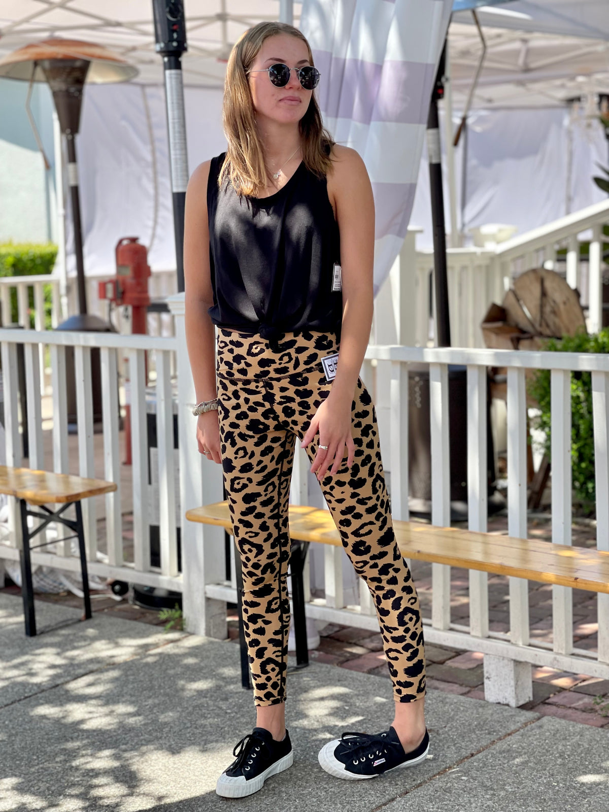 Leopard Love Leggings-Tan