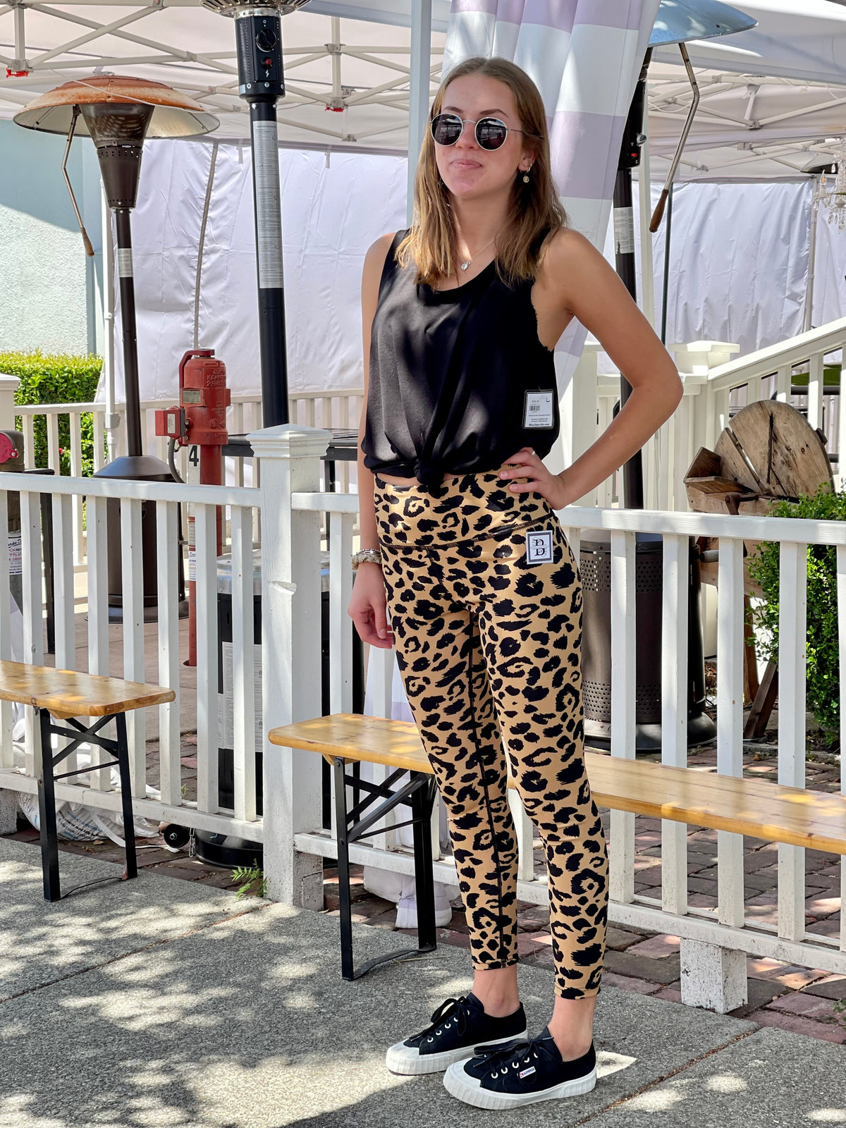 Leopard Love Leggings-Tan